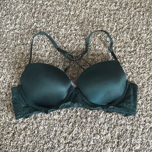 Aerie Ella Gel Racerback Bra 34B in Emerald Green